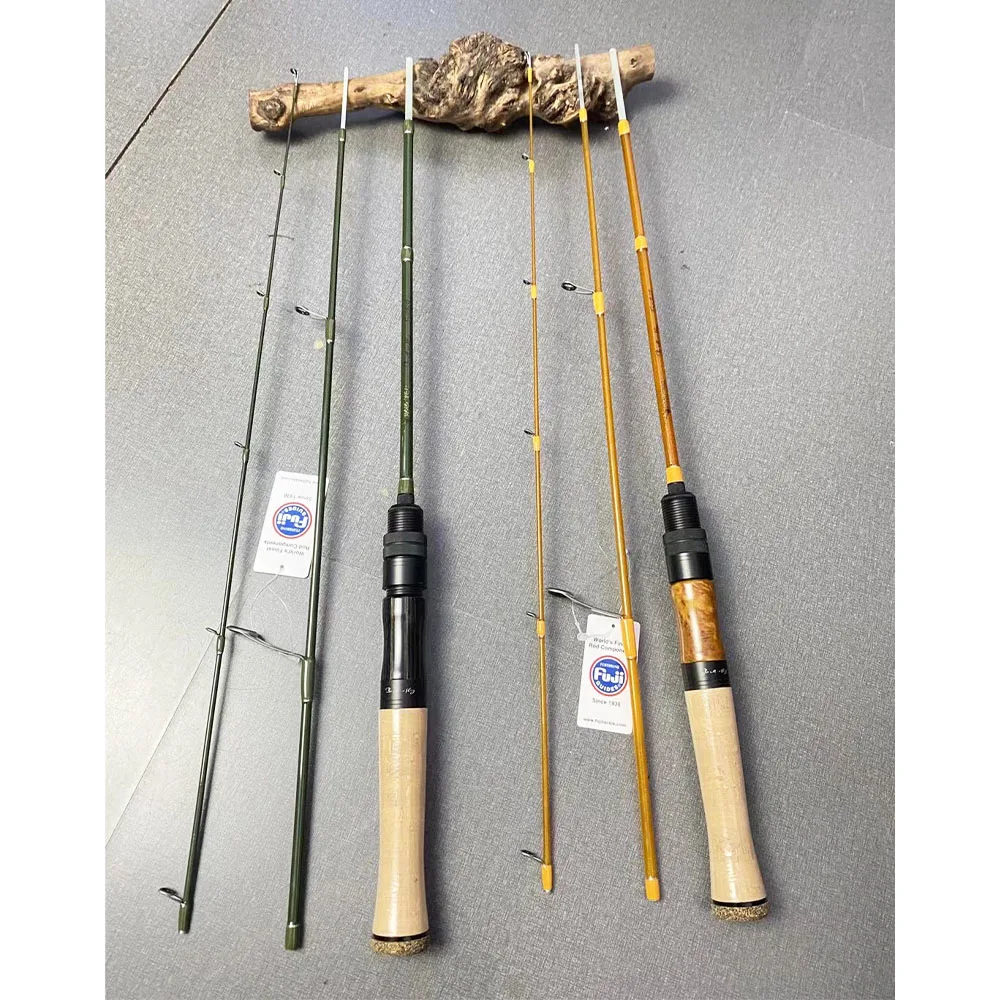 Caña spinning fibra de vidrio viaje para trucha – Potencia UL guías Fuji