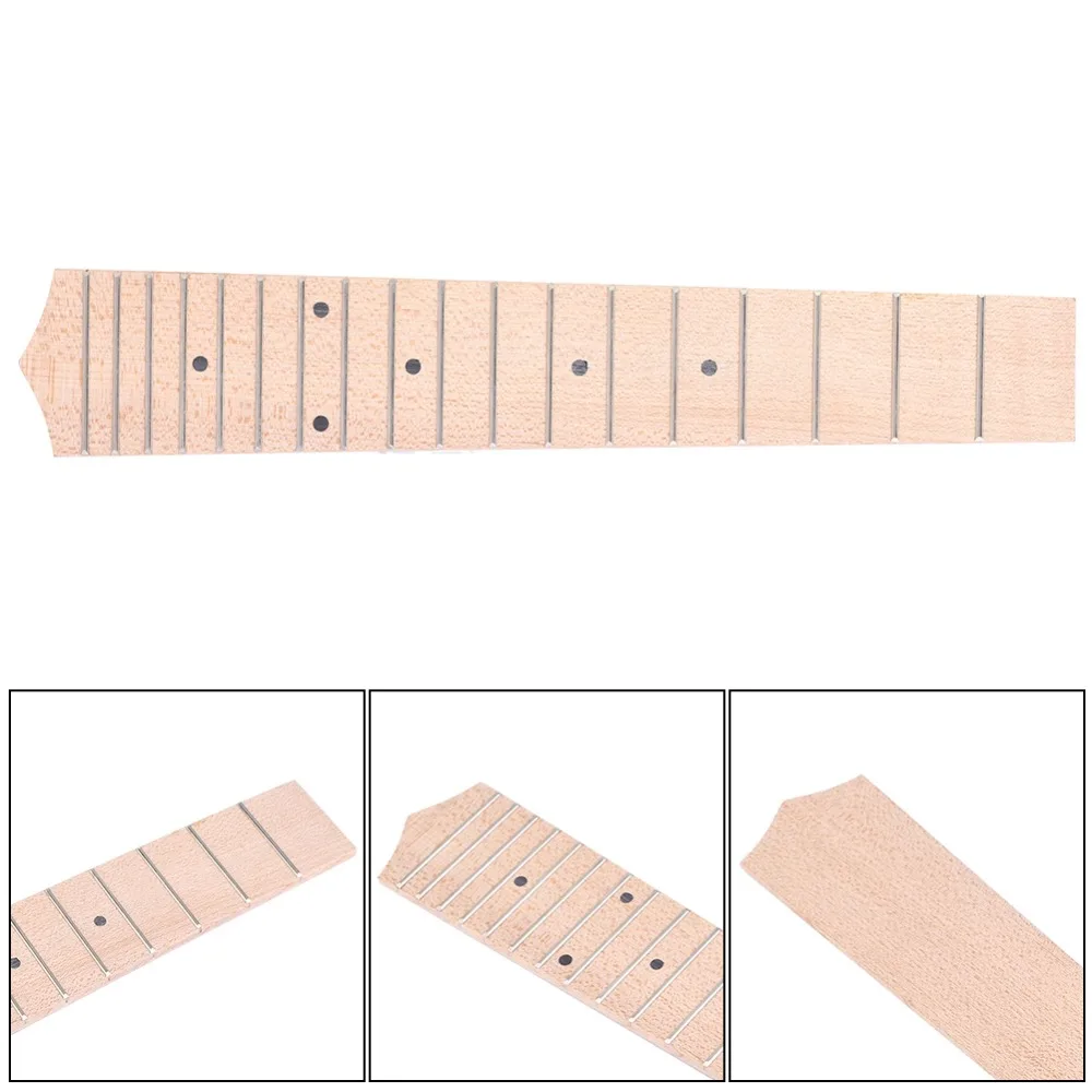Diapasón ukelele arce puntos negros trastes cromados - imagen 4