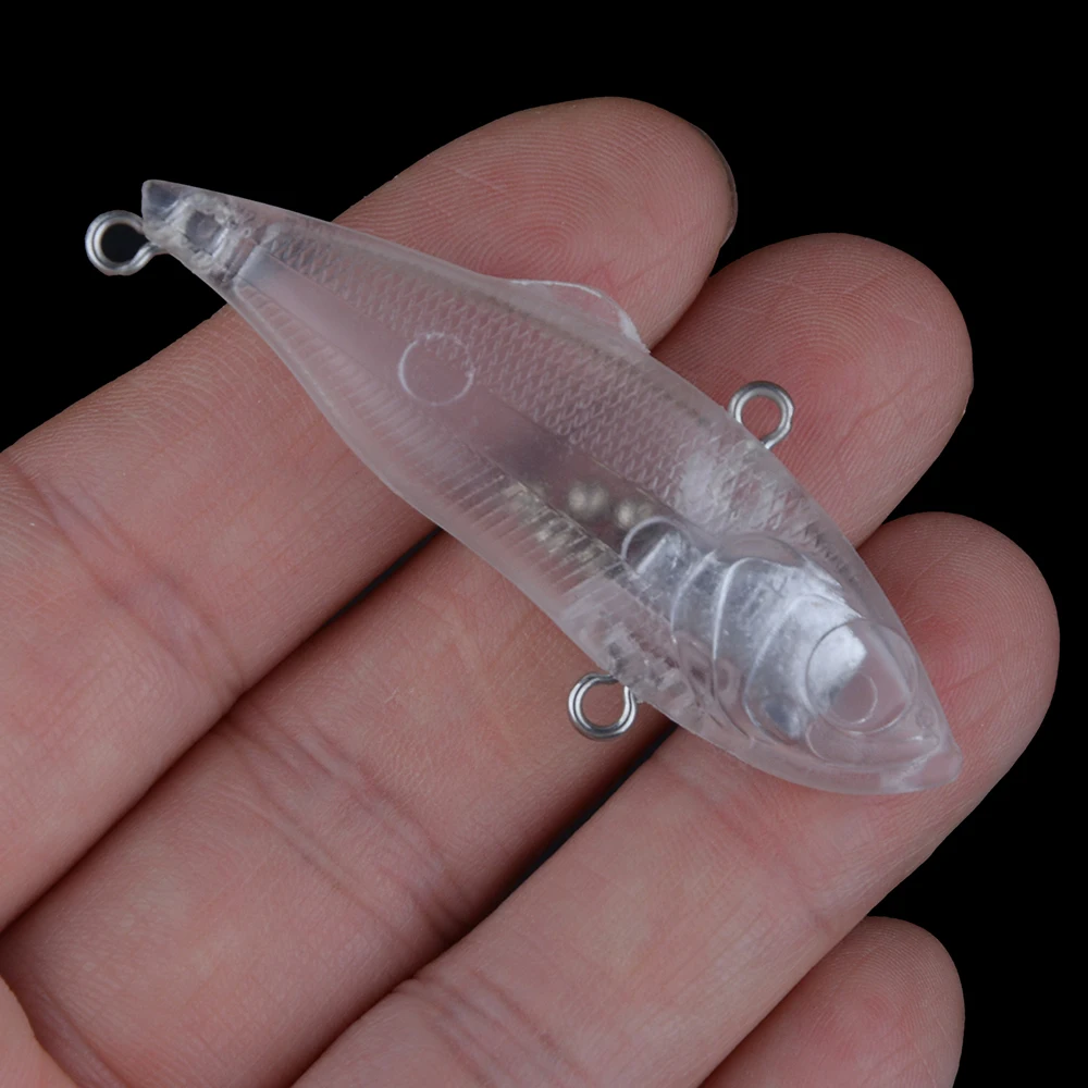 Chan'sHuang 20 piezas cebo en blanco sin pintar 9,6g/62mm sonajero vibración de fundición larga VIB DIY señuelo de pesca Artificial hecho a mano - imagen 5