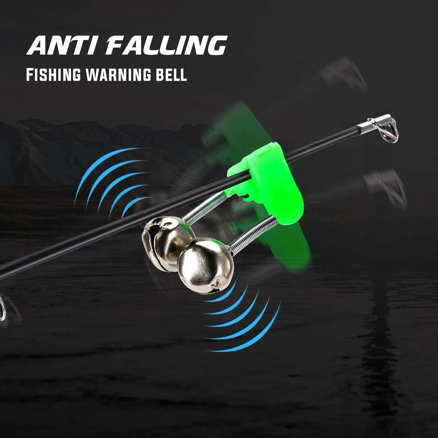 Sougayilang Alarma de Pesca – Clip resorte y campana bimetálica - imagen 2