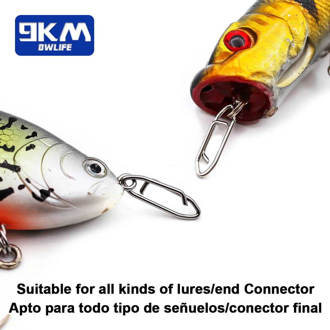 Pinzas de pesca eléctricas, 50 ~ 200 piezas, broche de pesca de agua salada, acero inoxidable, Conector de señuelo, aparejos de pesca de agua dulce - imagen 3