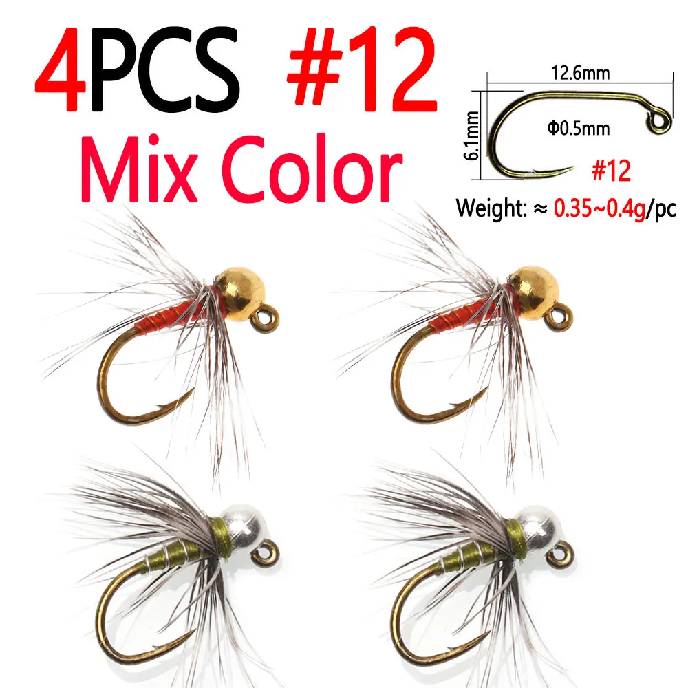 4pcs Mix Color Sz 12