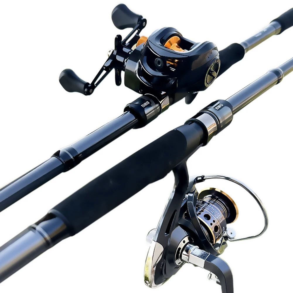 Jigging-alimentador de caña de pescar, juego de carretes de 1,8 m-3,0 m, Spinning Baitcasting, 5,2: 1/7,2: 1 relación de engranaje de velocidad, Lucio, trucha - imagen 3