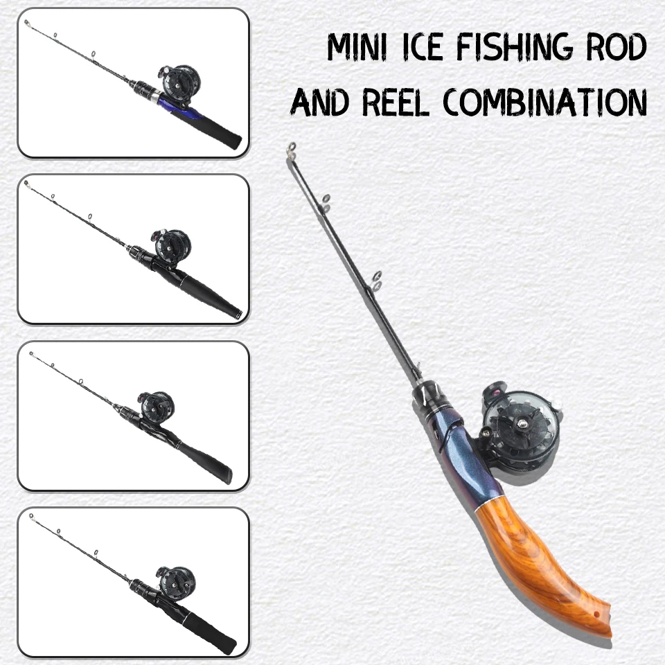 Kit de pesca en hielo ultraligero – Caña sensible con carrete de giro suave - imagen 4
