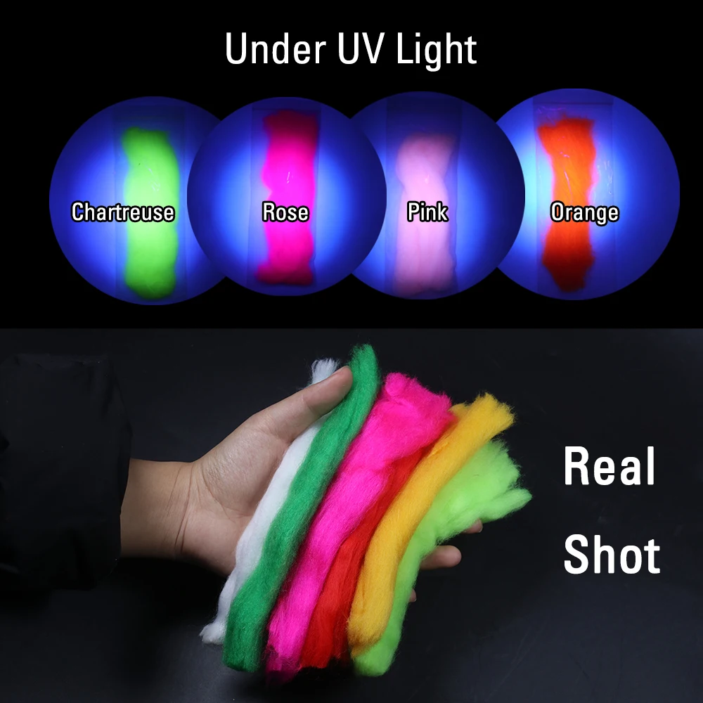 ICERIO-Hilo de huevo de varios colores para pesca con mosca, cebo de fibra brillante, señuelo de paracaídas, Material de atado de moscas - imagen 4