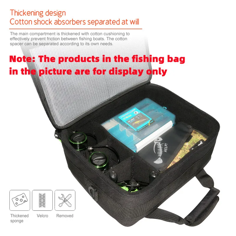 Bolsa de carretes de pesca multifuncional Oxford, herramienta de señuelo impermeable, mochila de hombro, bolsa de equipo de pesca deportiva, bolso de mano para hombre para pescar - imagen 3