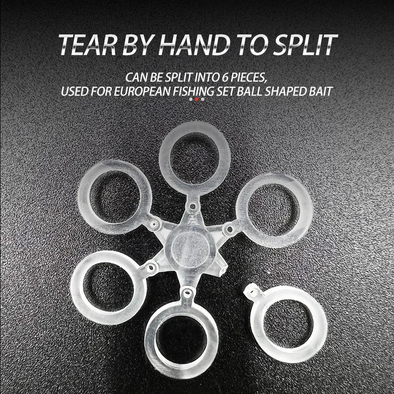 50 Uds. Aparejo de cebo de carpa, pellets de pesca de carpa transparentes, bandas de cebo, anillos de goma, cebos, herramientas de pesca Boilie Stop - imagen 4