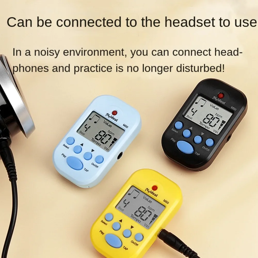 Mini metrónomo M50 profesional con Clip LCD, metrónomo de ritmo Digital para guitarra, violín, bajo, accesorios para instrumentos de cuerda - imagen 4