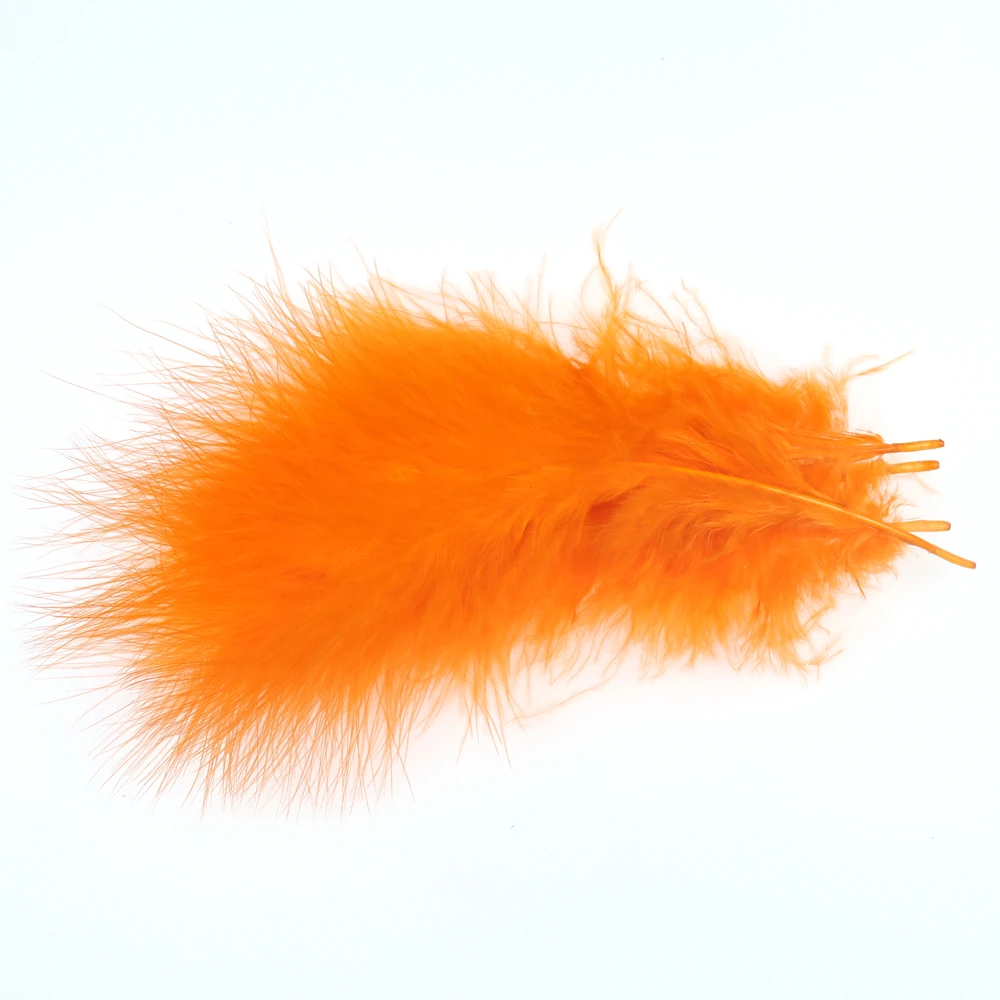 ICERIO-pluma de marabú larga de colores, Material de atado de peces para Streamer Fly Jig Head Woolly Bugger Leech Fly Bait, 50 unids/lote por paquete - imagen 5