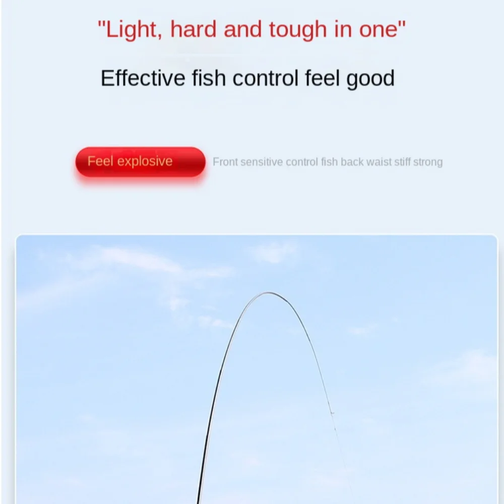Caña de pescar telescópica, Kits completos, carrete de pesca Spincast, juego de cañas de pescar, Combo de caña alimentadora de fibra de vidrio y fibra de carbono - imagen 4