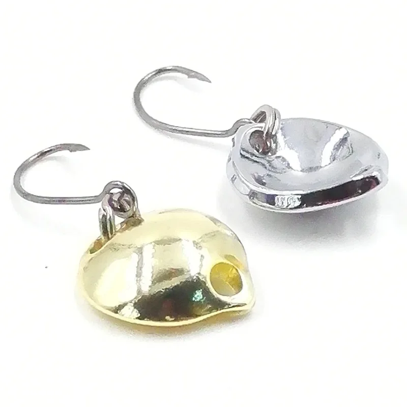 1 Uds 1,4 cm 1,8g Mini Wobbler lentejuelas cuchara señuelo cebo duro Spinnerbait Isca Artificial Pesca Wobblers aparejos de Pesca con mosca - imagen 3