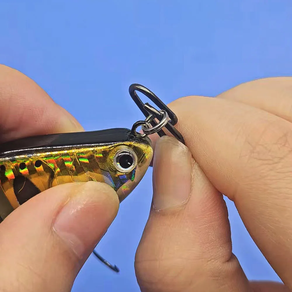 120 Uds Clips de pesca eléctricos pesca en agua salada Snap pesca de acero inoxidable Clips rápidos conector de señuelo aparejos de pesca de agua dulce - imagen 5