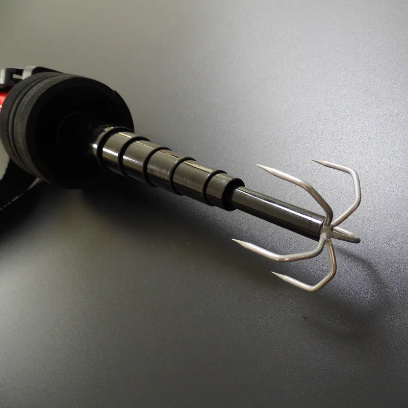 Anzuelo de pesca portátil retráctil de 3,9 M, cinco anzuelos de calamar, herramientas de aparejos resistentes al desgaste, prevención de corrosión, accesorios de pesca marina - imagen 4