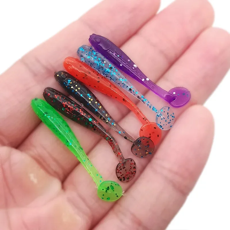 10 Uds. Señuelos blandos de silicona, aparejos artificiales, cebo de 3,5 cm, 0,35g, productos para pesca en el mar, pesca en roca, Swimbait Wobblers