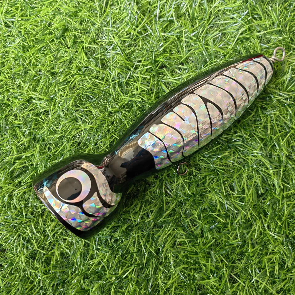 Topwater-señuelo de pesca de superficie de madera, cebo Artificial de carpintero, juego grande, Gamma Poper, 160mm/110g - imagen 4