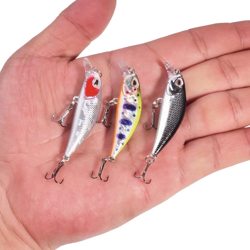 Señuelos de pesca de pececillo que se hunden, 5,2 cm, 4,3g, Mini Wobblers de invierno, cebo duro Artificial para lubina, trucha, aparejos de pesca, 1 ud. - imagen 2