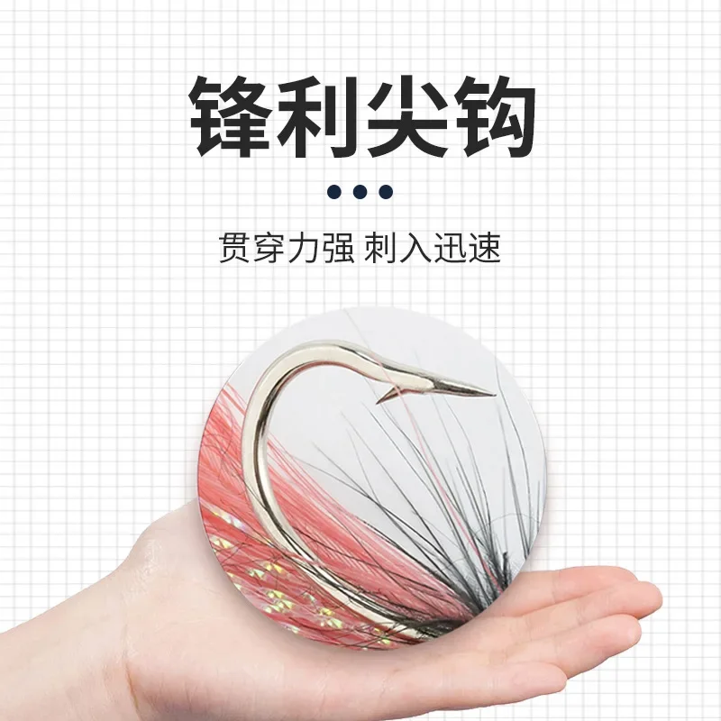 Cebo Mino con anzuelo afilado, cebo biónico de langosta, equipo de pesca, cebo Luya, Señuelos de pesca, todas las aguas, colorido y atractivo - imagen 5