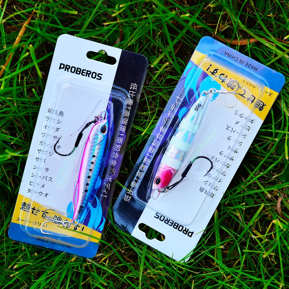 Cebo de pesca biónico de murciélago Luya, placa de hierro Luya fundida de agua dulce, cabeza luminosa, pez con tres ganchos, emulación de Metal, pesca en el mar Sl - imagen 4