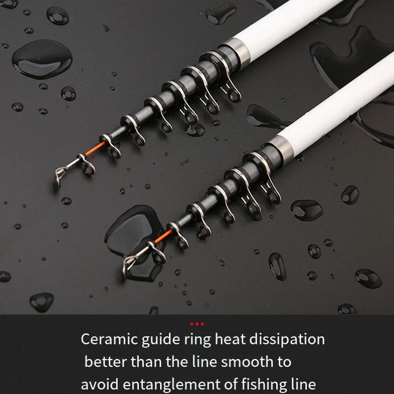 Caña giratoria para pesca en roca, Mini caña telescópica portátil de 1,8/3m, peso de fundición de carbono, 5-20g, ultraligera, sección 5/9 - imagen 2