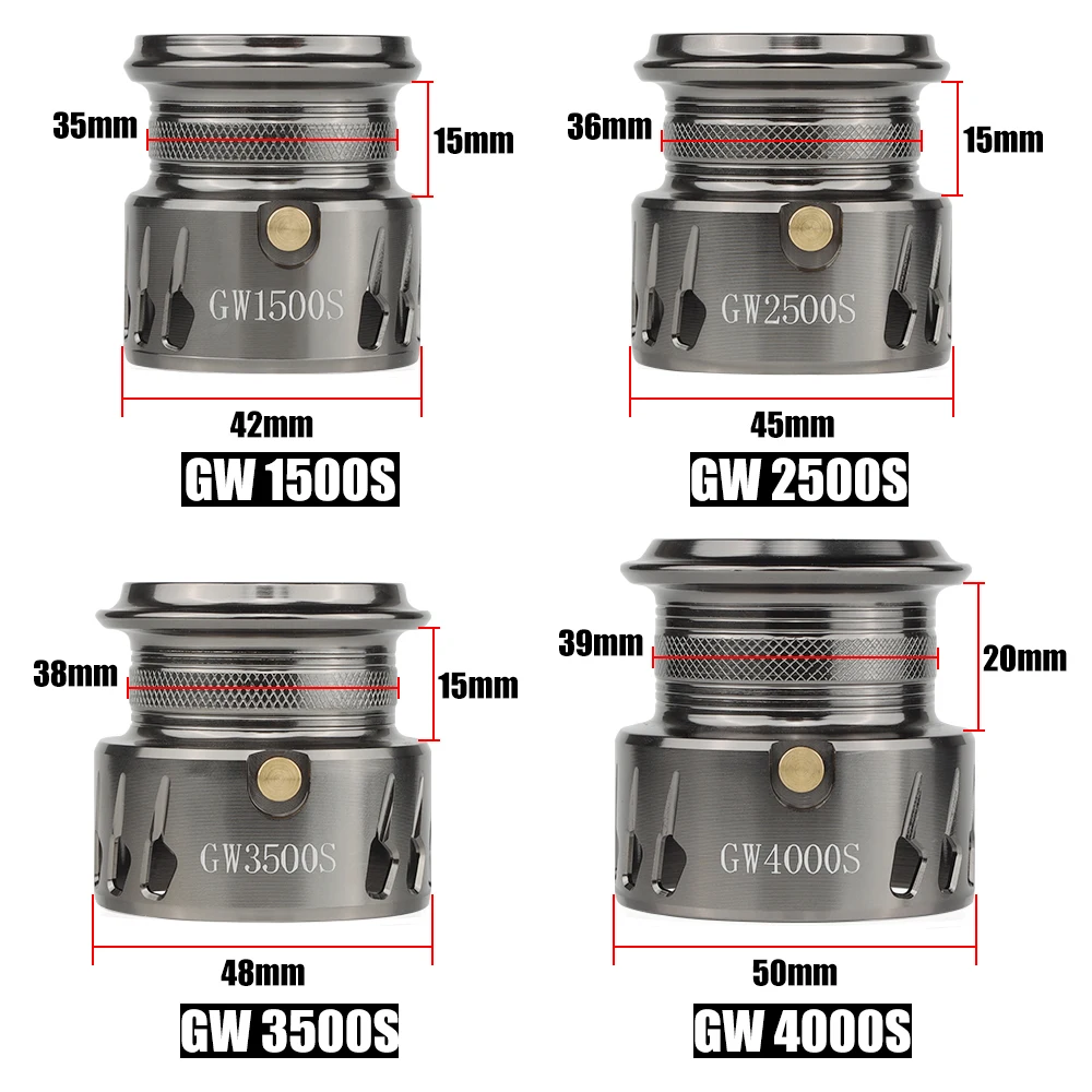 W.P.E GW-carrete de Pesca giratorio, aparejos de Pesca de Metal completo, relación de engranaje de alta velocidad 1500: 1 5 + 1 BBs, 2500/3500/4000/6,2 - imagen 2