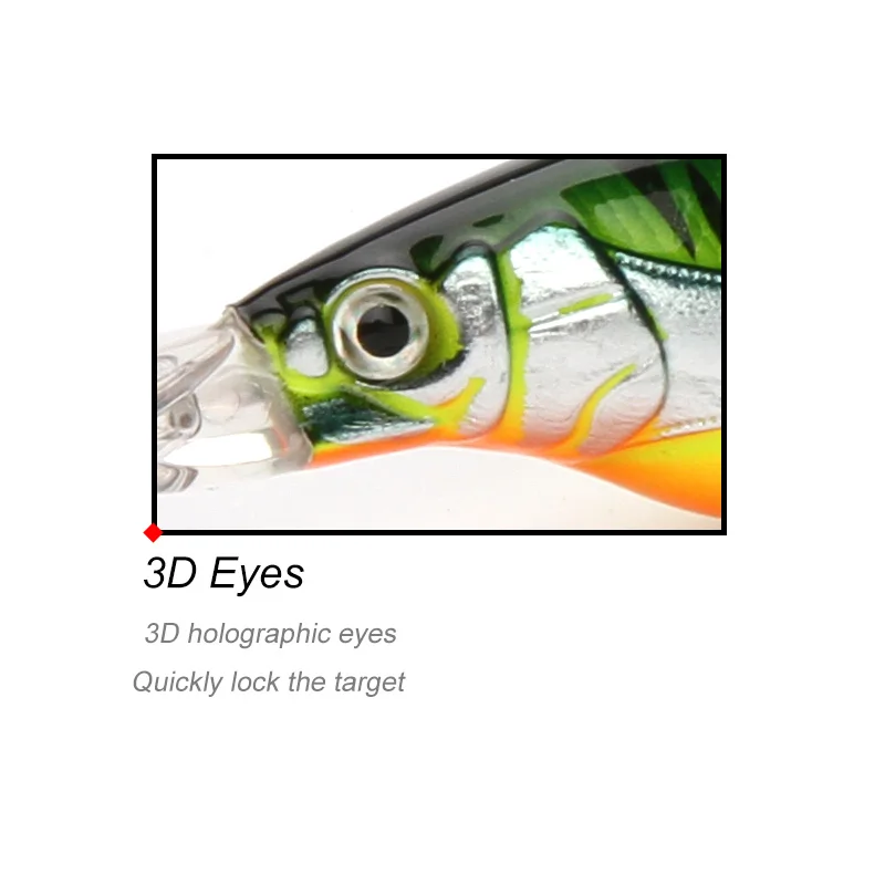 Señuelos de pesca de pececillo, cebo artificial para Lucio de perca baja, Wobbler duro, Jerkbaits de calidad, 60mm, 6,8g de profundidad, 1,5 m - imagen 3