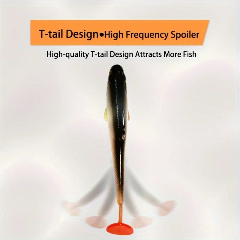 Cebo líder cola en T imitación pescado 2,8" y 3,5" - imagen 3