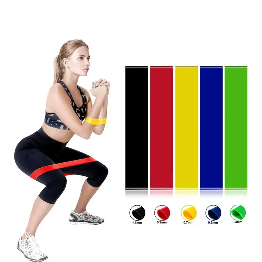 Bandas de goma de resistencia para Yoga x-light to x-heavy, bandas elásticas para Fitness, entrenamiento, Fitness, goma, Pilates, equipo de entrenamiento deportivo - imagen 4