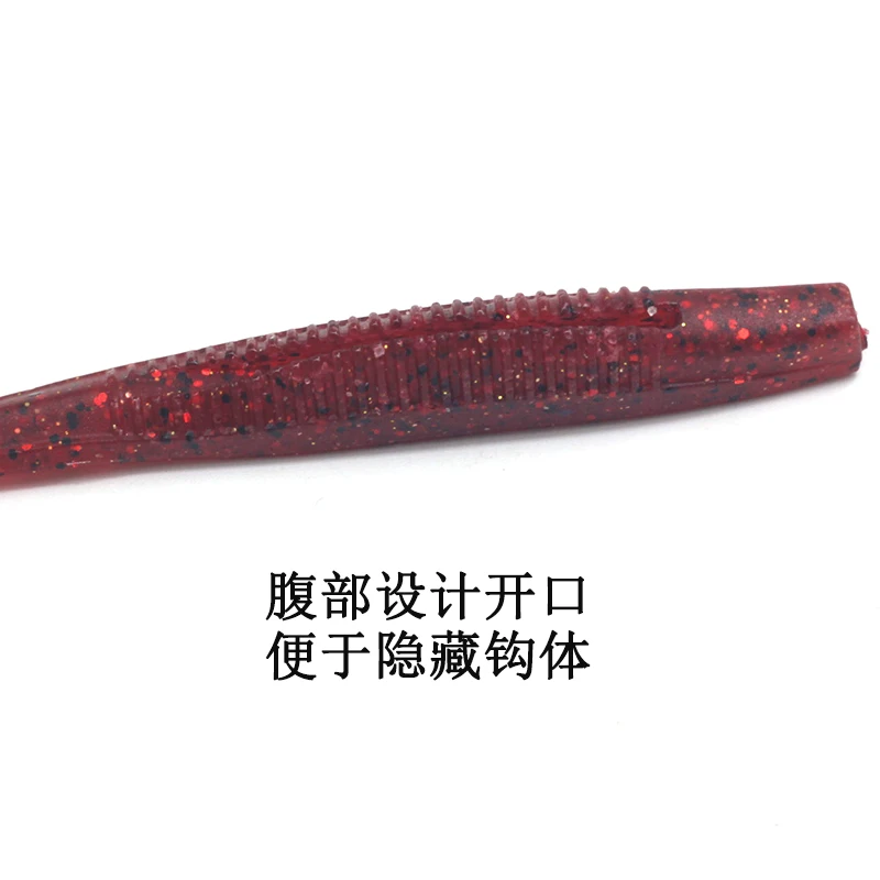 Cebo suave abierto, señuelo de cola de horquilla de caballito de mar, cebo falso, combinado con gancho de plomo y manivela para pesca al aire libre - imagen 5