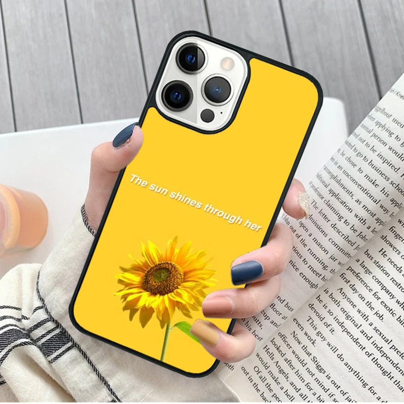 Detalle del patrón de girasol en la funda