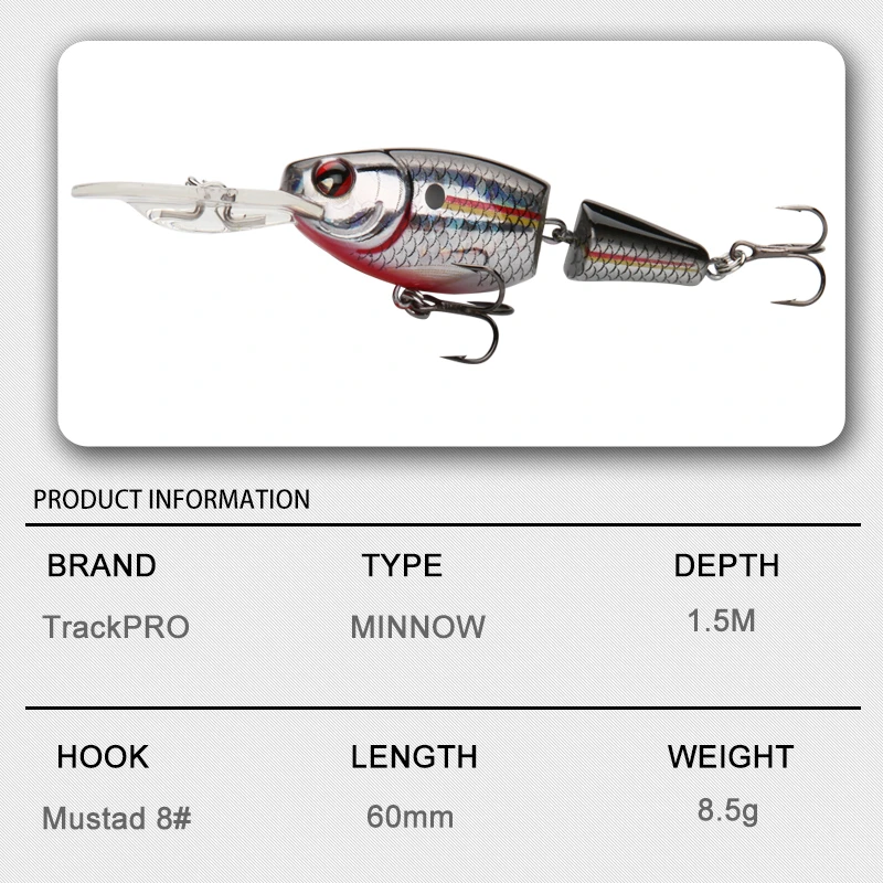 TacklePRO M13 60mm 8.5g Floating Wobblers Fishing Lures SwimBaits Fishing bait Bass Hard Baits Isca Artificiall Accessories - imagen 2