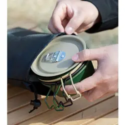 Nueva cuenco de nieve plegable para exteriores de aleación de aluminio con bolsa de almacenamiento, cuenco de Picnic para acampar en 3 colores, cuenco portátil para acampar con tapa