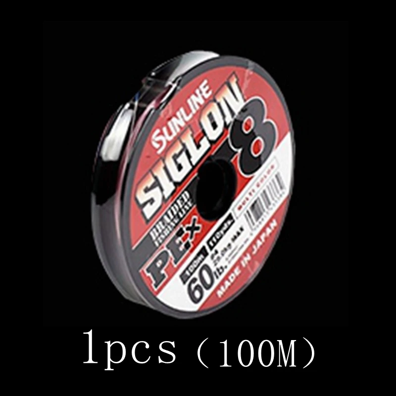 SIGLON-sedal de pesca trenzado, japonés, original, SUNLINE, PE, señuelo, hilos X8, trenzado, multicolor, alambre tejido, 100m por bobina - imagen 2