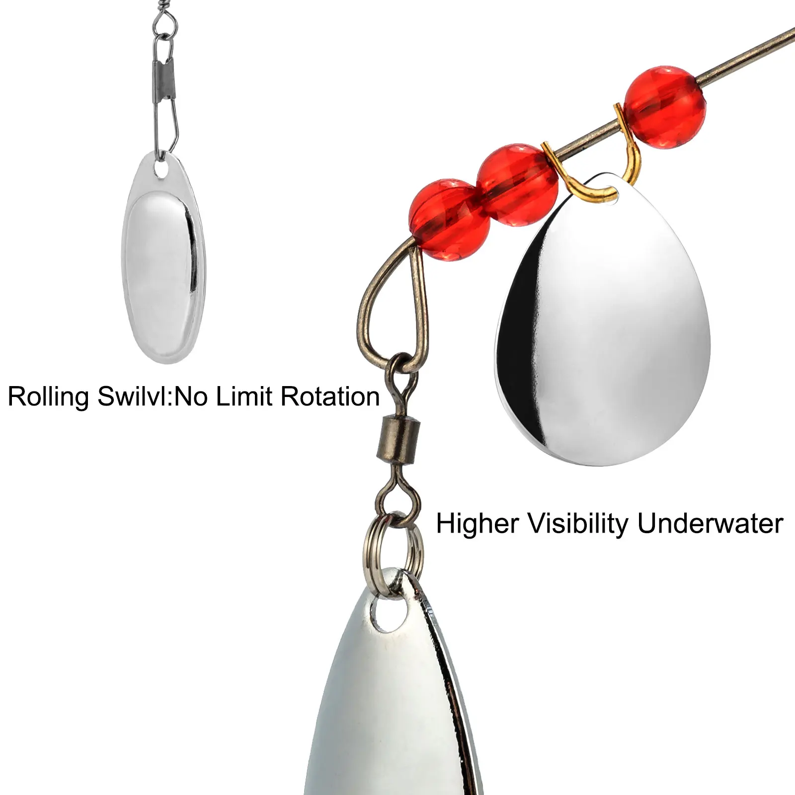 Jig Head Spinnerbait Colorado – Señuelo para lubina - imagen 5