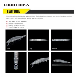 Cuerpos Countbbass 110mm 11,5g – Wobbler flotante sin pintar