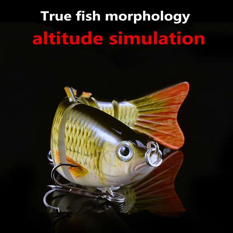 SHIQIAN 1 piezas Señuelos de pesca Multi 6/7 segmentos cebo duro articulado Wobblers Swimbait Crankbait Swim Bass para Lucio que se hunde