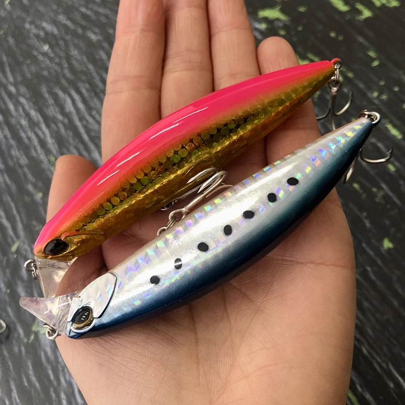 Señuelos de Pesca de pececillo de hundimiento pesado, 30g, 95mm, cebo duro Artificial de agua salada, Wobbler para lubina, Jerkbait, accesorios de Swimbait - imagen 5
