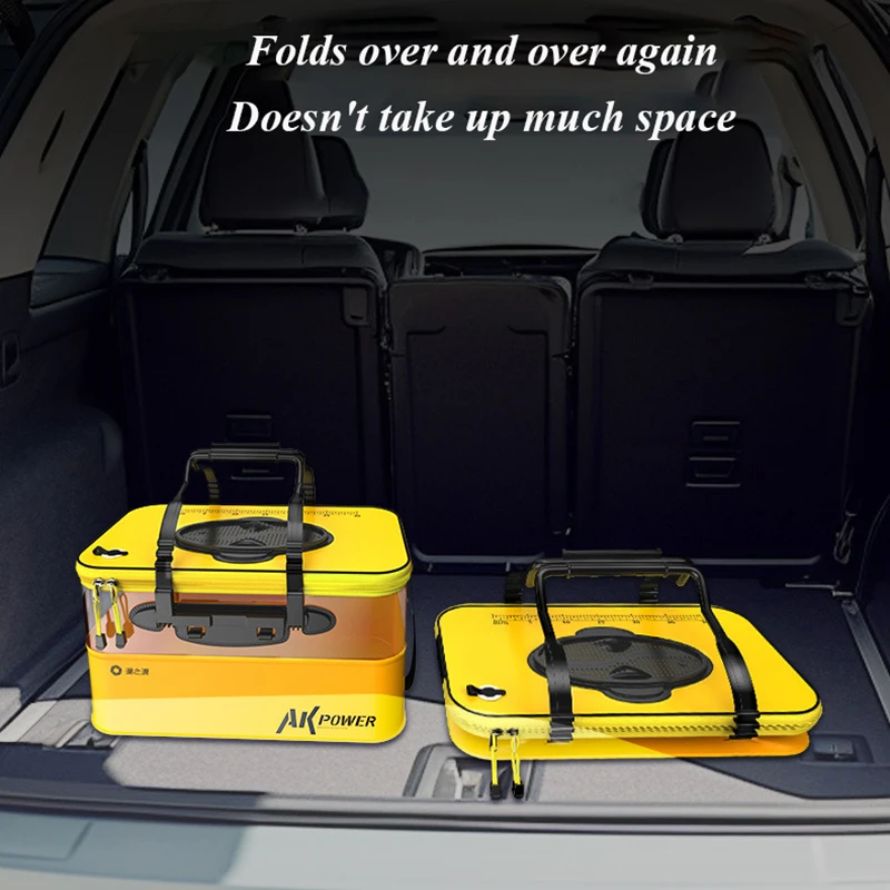 Cubo de pesca grueso con bomba de oxígeno, gran capacidad, cebo vivo, cubo de pescado transparente, orificio de aireación, herramienta de pesca - imagen 4