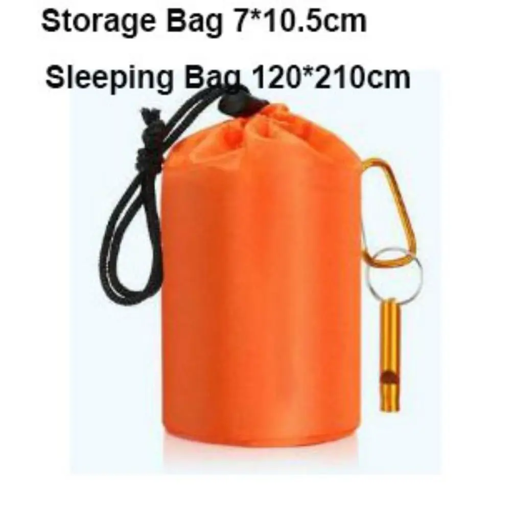 Manta impermeable de supervivencia de emergencia con bolsa de almacenamiento, silbato, manta térmica de aluminio de 9 estilos, cortina portátil, saco de dormir - imagen 5