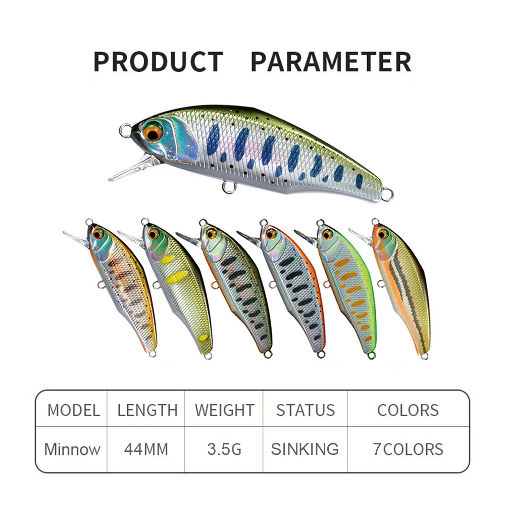Mini Wobbler Jerkbait 4,4 cm – Hundimiento rápido para trucha y lubina - imagen 3
