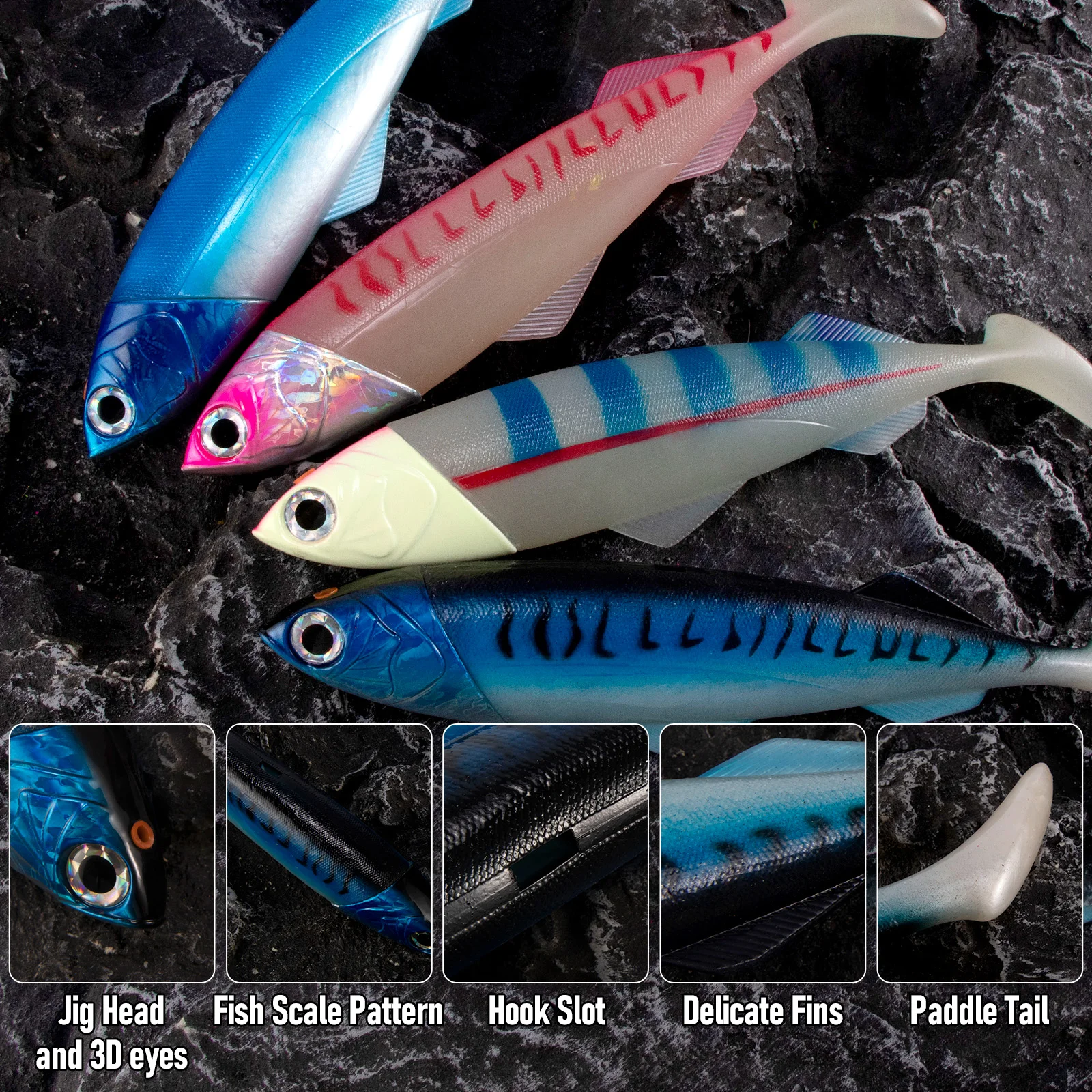 Explore la diversa gama de señuelos de pesca con diseños y características realistas para una experiencia de pesca mejorada