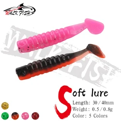 WALK FISH Wobblers de Gusano Suave – Señuelos Blandos para Lubina