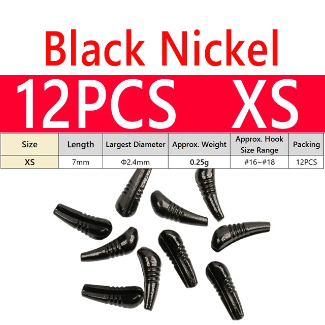 12PCS XS Bk Nickel
