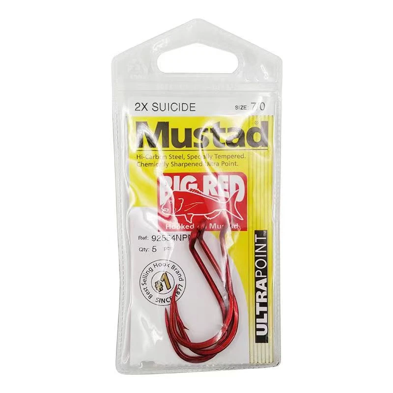 Anzuelos de Pesca de mar Mustad originales, 5 paquetes, plantilla 92554, anzuelo grande con pico, anzuelo de cebo, anzuelo de Pesca de carpa Hengelsport, aparejos de Pesca - imagen 5