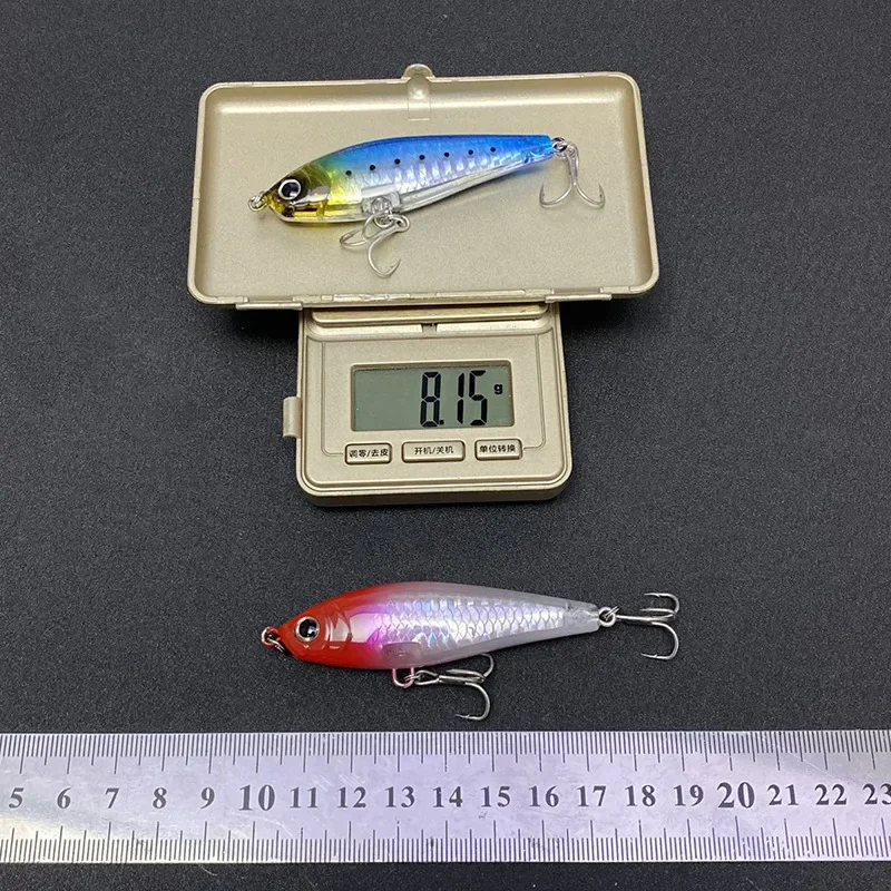 Señuelo de pesca Luya, lápiz sumergido de tiro largo, 70MM/8,1G, cebo falso de capa completa, boca doblada - imagen 4