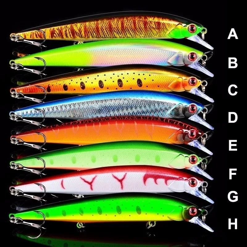 1 Uds 14cm 18,5g 3D pececillo biónico señuelo de pesca cebo duro con 3 anzuelos aparejos de pesca señuelo ojos 3D envío gratis - imagen 4