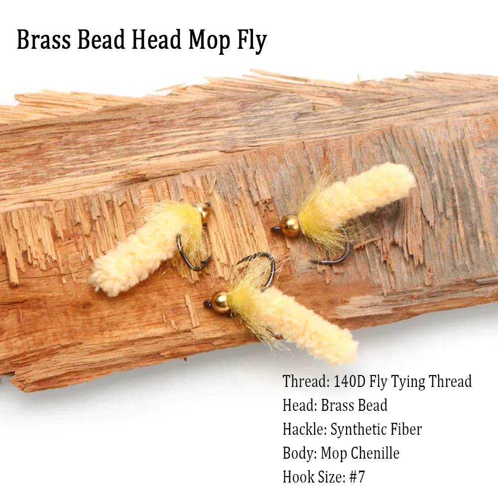 Wifreo-Cabeza de cuentas de latón para pesca, 8 piezas, mopa, cuerpo de chenilla, larvas, ninfa húmeda, Mosca, trucha, lubina, señuelo de pesca - imagen 3
