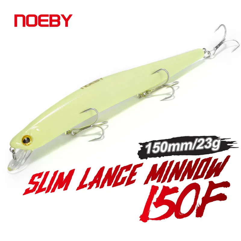 NOEBY Minnow Señuelos de Pesca 150mm 23g flotante Slim Wobblers Shore Casting cebo duro Artificial lubina Señuelos de Pesca de Agua Salada - imagen 2