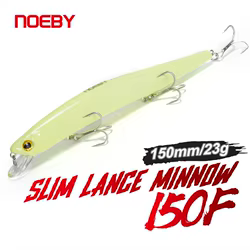 NOEBY Minnow Señuelos de Pesca 150mm 23g flotante Slim Wobblers Shore Casting cebo duro Artificial lubina Señuelos de Pesca de Agua Salada