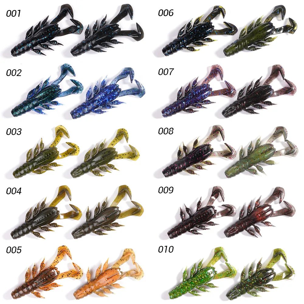 DYY Craw-señuelo de silicona suave para cebo, cebo Artificial suave de 8,5 cm y 8,4g para cebo de pesca de camarón - imagen 3