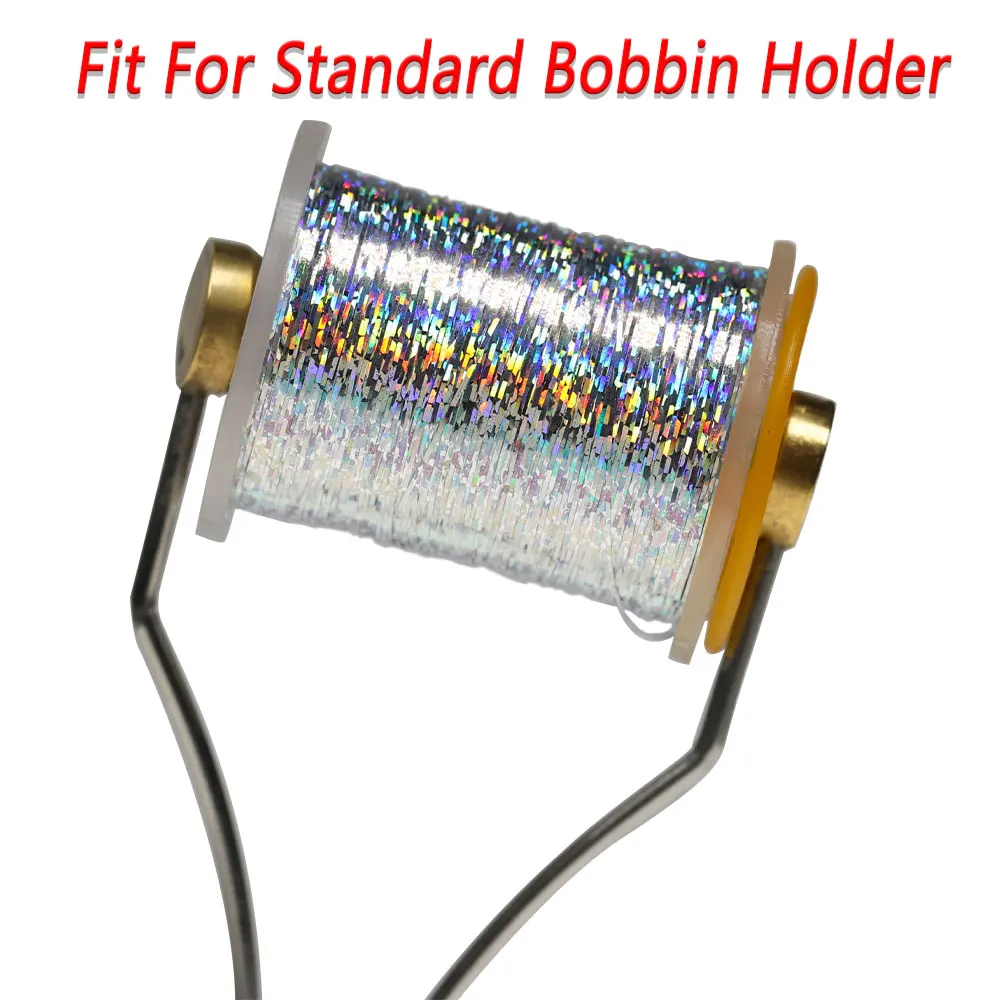 Bimoo-anzuelo plano de Mylar de 0,3mm, Material de atado de moscas, oropel holográfico de Flash, Serpentina de Ninfa húmeda y seca, Señuelos de pesca de trucha - imagen 5